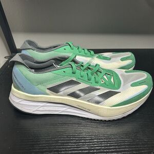 adidas Adizero Boston 11 Mens Size 13 Green Athletic Running Shoes Sneakers
